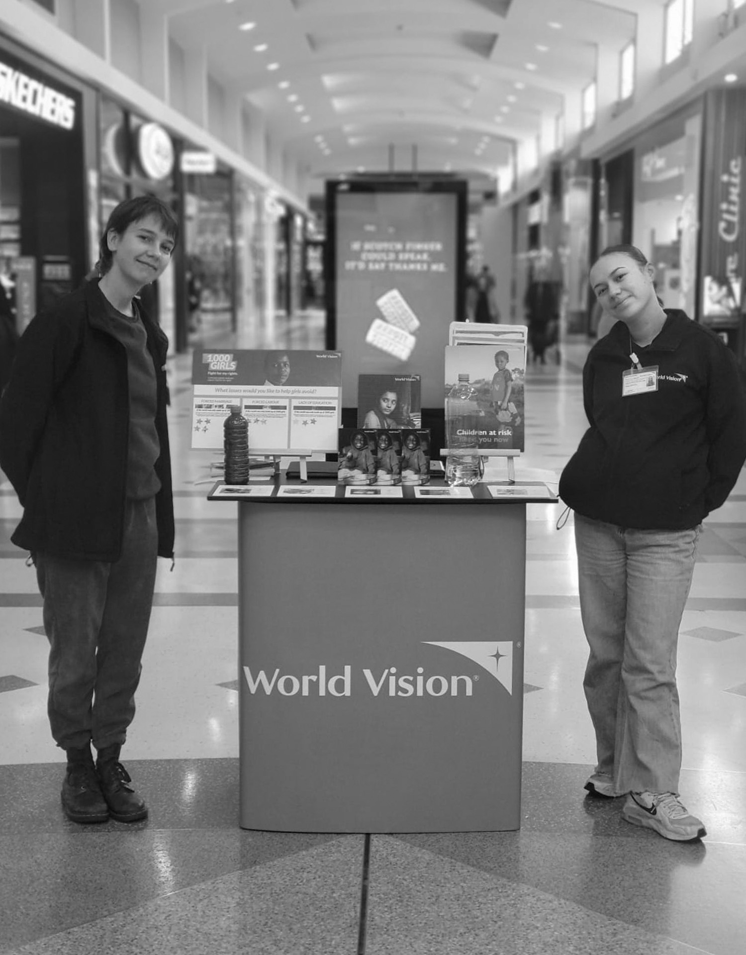 Mindset Marketing fundraiser with World Vision stand